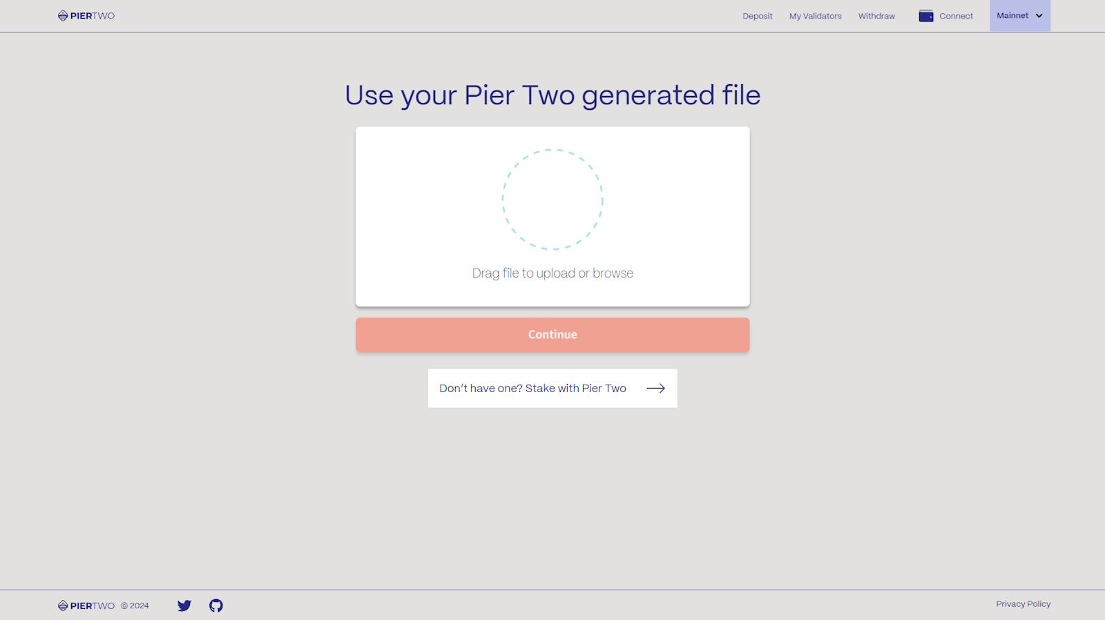 Pier Two Staking